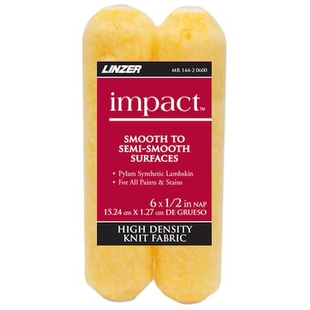Linzer Linzer Impact Synthetic Lambskin 6 in. W X 1/2 in. Paint Roller Cover 2 pk MR 144-2 0600